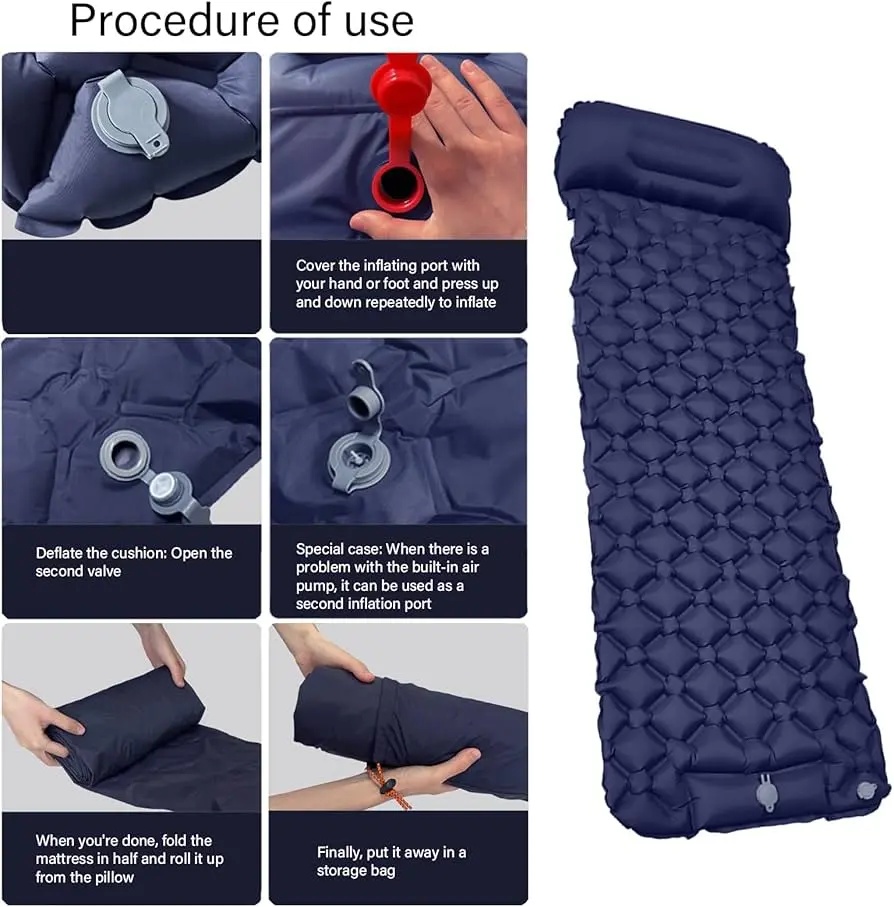 MATELAS AUTOGONFLANT CAMPING BYGD B2 SELF INFLATING SLEEPING PAD AVEC OREILLER MAX 200KG